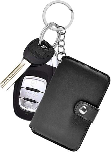 Small Wallet with Zipper Pocket, RFID Blocking Front Pocket Wallets, Leather Minimalist Credit Card Holder for Men Women (Black) in Saudi Arabia