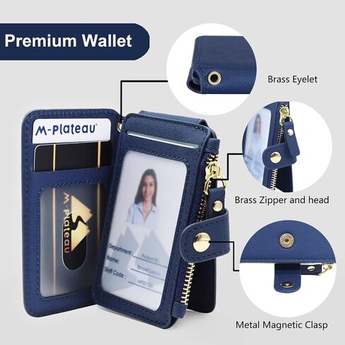 Small Wallet with Zipper Pocket, RFID Blocking Front Pocket Wallets, Leather Minimalist Credit Card Holder for Men Women (Black) in Saudi Arabia