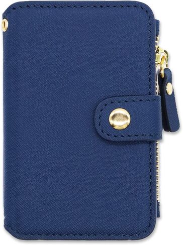Small Wallet with Zipper Pocket, RFID Blocking Front Pocket Wallets, Leather Minimalist Credit Card Holder for Men Women (Black) in Saudi Arabia