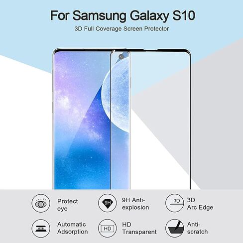 واقي شاشة Corefyco S10، زجاج مقسى 9H، شفاف عالي الدقة، مضاد للخدش، خالٍ من الفقاعات، واقي شاشة لجهاز S10 (6.1 بوصة) in Kuwait