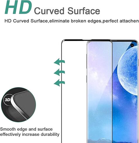 واقي شاشة Corefyco S10، زجاج مقسى 9H، شفاف عالي الدقة، مضاد للخدش، خالٍ من الفقاعات، واقي شاشة لجهاز S10 (6.1 بوصة) in Kuwait