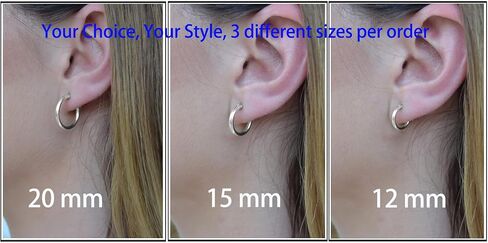 3 Pairs Small Gold Hoop Earrings for Women Set, Lightweight S925 Sterling Silver Hypoallergenic Hoops in 14k Gold Plated, Rose Gold Plated and Silver for Women Girls in Saudi Arabia