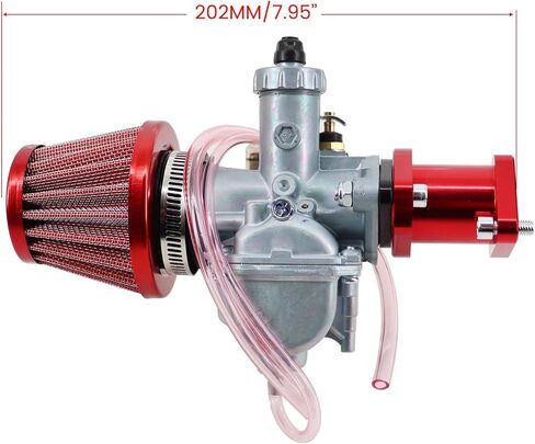 مكربن ​​VM22 مع مجموعة نفاثة فلتر هواء أنبوب السحب الرئيسي متوافق مع دراجة بريداتور 212cc 196cc 224cc Coleman BT200x CT200EX الصغيرة in Kuwait