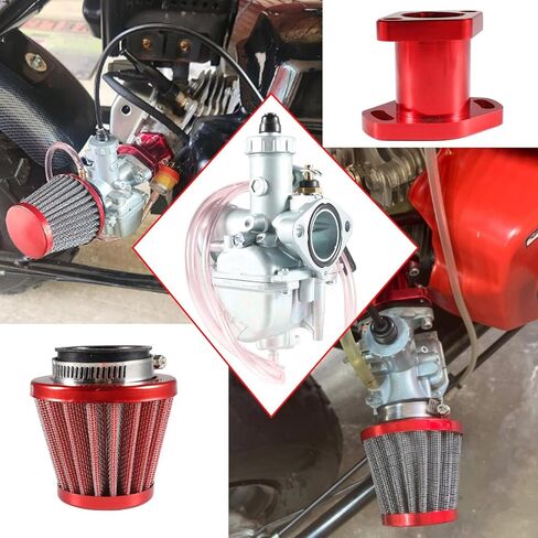 مكربن ​​VM22 مع مجموعة نفاثة فلتر هواء أنبوب السحب الرئيسي متوافق مع دراجة بريداتور 212cc 196cc 224cc Coleman BT200x CT200EX الصغيرة in Kuwait