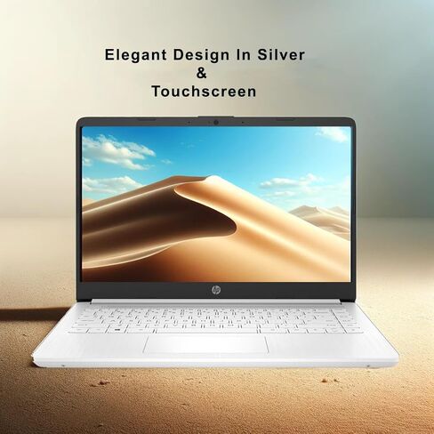 HP Laptop, 14"" HD Touchscreen Display, AMD Athlon Processor, 8GB RAM, 512GB SSD, Long Battery Life, WiFi, HDMI, Bluetooth, Thin & Portable, Windows 11, w/WOWPC Bundle, Silver in Saudi Arabia