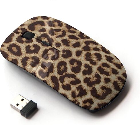 [ Optical 2.4G Wireless Mouse [ Cheetah Golden Brown Animal Pattern ] in Saudi Arabia
