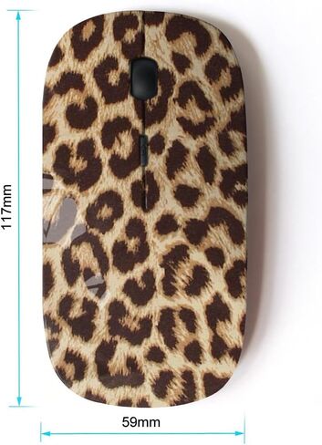 [ Optical 2.4G Wireless Mouse [ Cheetah Golden Brown Animal Pattern ] in Saudi Arabia