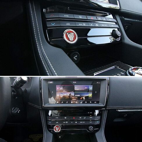 زر بدء التحكم المركزي مقبض مفتاح التشغيل رئيس ديكور غطاء تغليف الترتر ملصق مائي مناسب لسيارة جاكوار XFL XE XEL XJ XJL F-PACE F-Type in Kuwait