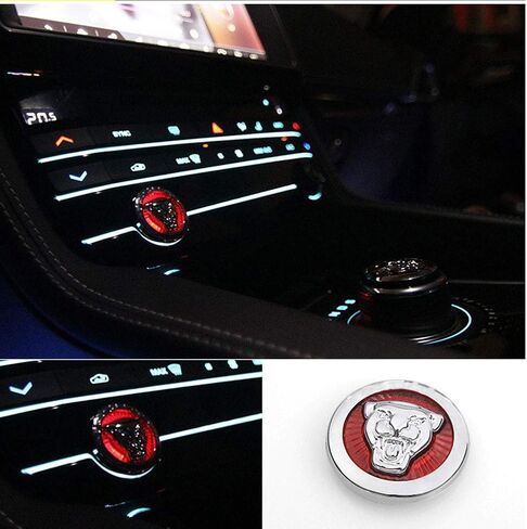 زر بدء التحكم المركزي مقبض مفتاح التشغيل رئيس ديكور غطاء تغليف الترتر ملصق مائي مناسب لسيارة جاكوار XFL XE XEL XJ XJL F-PACE F-Type in Kuwait