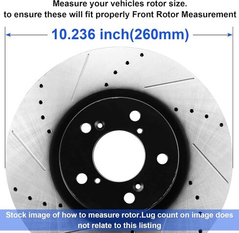 309mm Rear Brake Pads and Rotors Kit Compatible with Toyota Highlander Sienna, Lexus RX350 RX450h Drilled and Slotted E-Coating Disc Brake Rotors & Ceramic Brakes Pads in Saudi Arabia