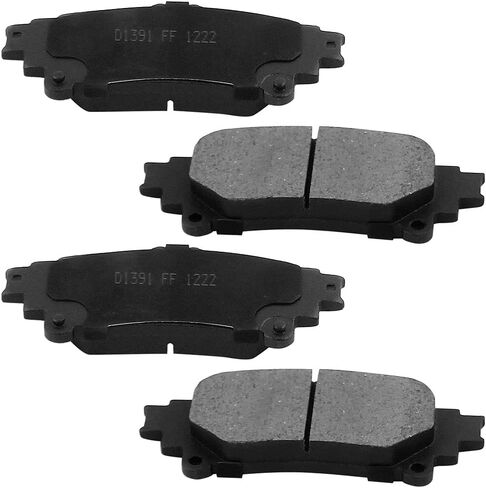 309mm Rear Brake Pads and Rotors Kit Compatible with Toyota Highlander Sienna, Lexus RX350 RX450h Drilled and Slotted E-Coating Disc Brake Rotors & Ceramic Brakes Pads in Saudi Arabia