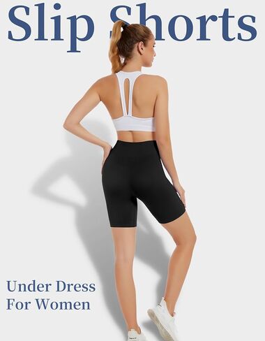 SIMIYA سراويل قصيرة للتمرين للسيدات سراويل قصيرة بدون خياطة عالية الخصر تحت الفساتين سراويل قصيرة ناعمة للجيم والجري واليوجا لسائقي الدراجات النارية للسيدات in Kuwait