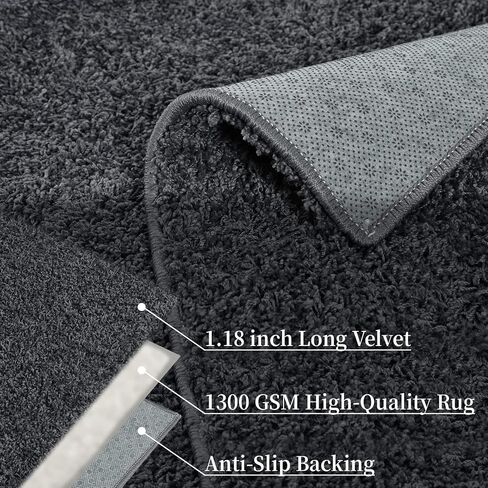 Shag Area Rug 10x13 Large Living Room Area Rug Modern Accent Area Rug Indoor Contemporary Shaggy Area Rug Fluffy Area Rug Floor Carpet for Bedroom Nursery Kids Room, 10' x 13', Taupe in Saudi Arabia
