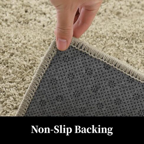 Shag Area Rug 10x13 Large Living Room Area Rug Modern Accent Area Rug Indoor Contemporary Shaggy Area Rug Fluffy Area Rug Floor Carpet for Bedroom Nursery Kids Room, 10' x 13', Taupe in Saudi Arabia