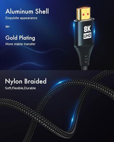8K HDMI Cable 5FT 2PACK in Kuwait