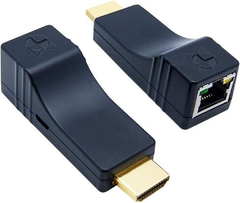موسع DDMALL Mini بطول 330 قدمًا عبر كابل CAT5e/CAT6 فردي، عالي الدقة 1080 بكسل، التوصيل والتشغيل، يعمل بمنفذ USB، سهل التركيب، لا يوجد زمن انتقال، لا حاجة إلى كابل HDMI إضافي، جهاز إرسال واستقبال HDMI (HE-20) in Kuwait