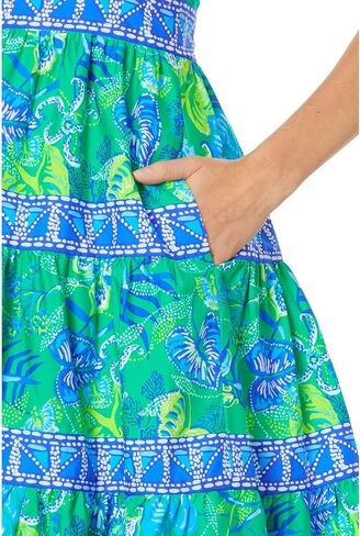 Lilly Pulitzer Casidee Cotton Dress Botanical Green in A Flutter Engineered Dress 0 in Saudi Arabia