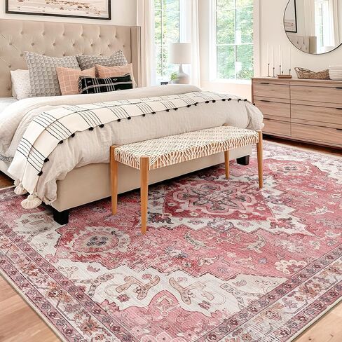 Small Rug 2x3 Blue Boho Bathroom Rugs for Bedroom Entryway Throw Kitchen Rugs Non Slip Washable Vintage Area Rug Low Pile Indoor Doormat Distressed Thin Carpet in Saudi Arabia
