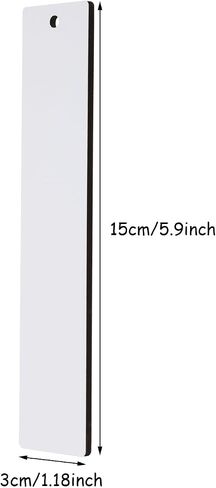 Sublimation Blank Bookmarks 10Pcs Double-Side Heat Transfer Wooden Craft Book Marker with 10Pcs Colorful Silky Tassels for Birthday Wedding Christmas Gift tag Craft Projects (3 * 9.4cm, Rectangle) in Saudi Arabia