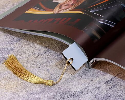 Sublimation Blank Bookmarks 10Pcs Double-Side Heat Transfer Wooden Craft Book Marker with 10Pcs Colorful Silky Tassels for Birthday Wedding Christmas Gift tag Craft Projects (3 * 9.4cm, Rectangle) in Saudi Arabia