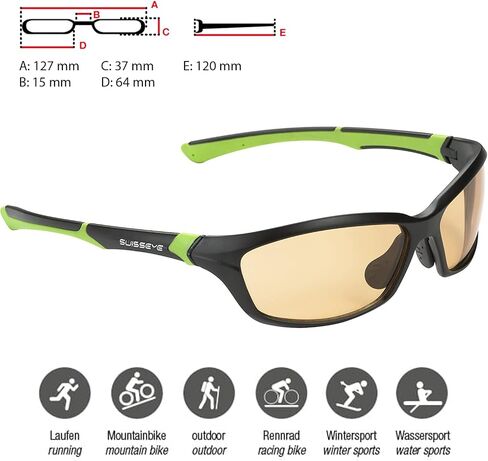 SWISSEYE Drift Sports Sunglasses, Sports Glasses (100% UVA, UVB and UVC protection, shatterproof, adjustable nose area) in Saudi Arabia