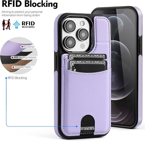 Compatible with Magsafe for iPhone 12 Pro Max Wallet Case with Card Holder Kickstand RFID Blocking Flip Cover Credit Card Slots PU Leather Men Women,Phone Case for Apple 12 ProMax,(Black) in Saudi Arabia