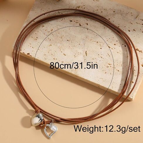 FUTIMELY Trendy Boho Choker Necklaces for Woman,Vintage Layered Leather Cord Necklace,Hippie Cowgirl Necklace for Teen Girls Gift Jewelry Statement Necklace in Saudi Arabia
