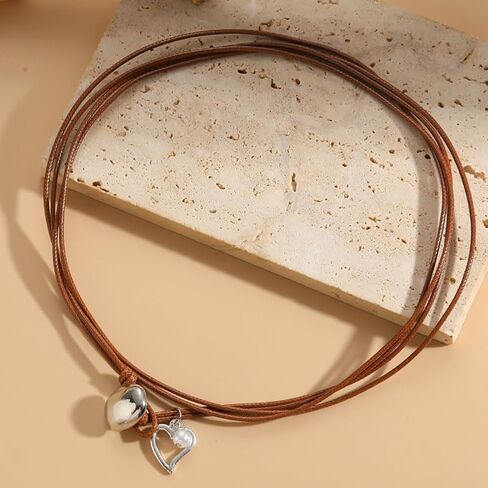 FUTIMELY Trendy Boho Choker Necklaces for Woman,Vintage Layered Leather Cord Necklace,Hippie Cowgirl Necklace for Teen Girls Gift Jewelry Statement Necklace in Saudi Arabia