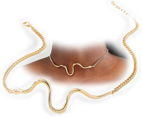 Gold Geometry Flower Choker Necklace for Women Girls Trendy Heart Chokers Necklaces Minimalist Chain Neckless Jewelry Cute Sexy Fashion Party Prom 90s Accessories in Saudi Arabia