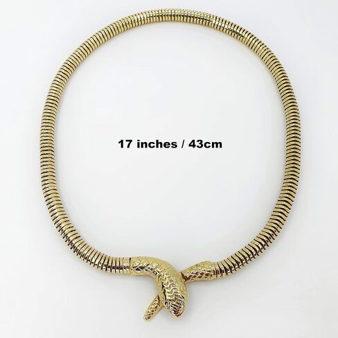 18K Gold/Silver Plated Snake Choker Necklace For Women Serpent Medusa Necklace Choker Snake Pendant Chain Modern Snake Jewelry in Saudi Arabia