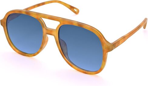 Retro Polarized Aviator Sunglasses for Women Men 70s Flat Aviator Sun Glasses Vintage Square Shades in Saudi Arabia