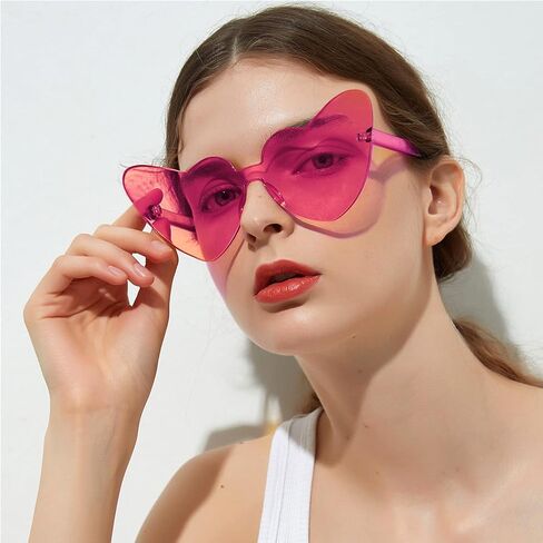 SUNOVELTIES 16 Mixed Style Rimless Sunglasses Women's Retro Colored Party Glasses for Bachelor Party Photoshoot Costume Accessories in Kuwait