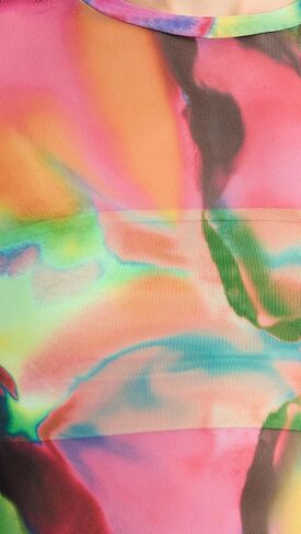 بلوزة شبكية بفتحة رقبة مستديرة من Kaylee للسيدات in Kuwait