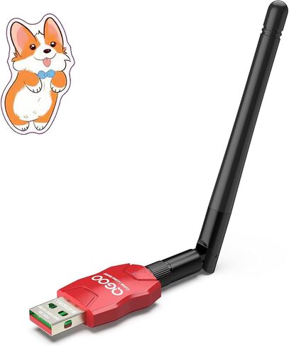 Class 1 Long Range Bluetooth Adapter for PC, QGOO USB Bluetooth Adapter for PC 5.3+EDR, Bluetooth Dongle Bluetooth Receiver Support Windows10/8.1/8/7（red-141） in Saudi Arabia