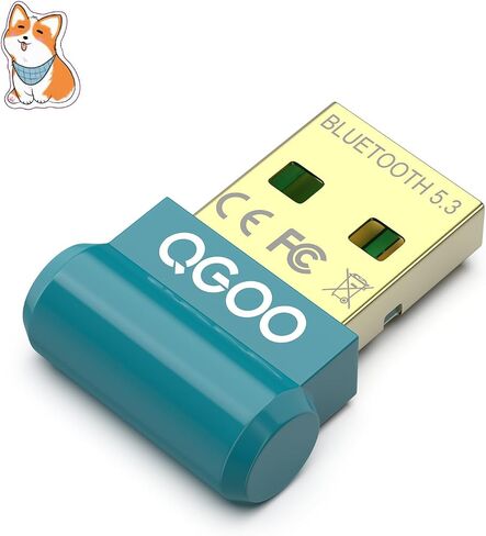 USB Bluetooth Adapter for PC - QGOO Bluetooth Dongle 5.3 EDR, Wireless Bluetooth Receiver for Desktop Computer Laptop Bluetooth Windows 8.1/10/11（green-228） in Saudi Arabia