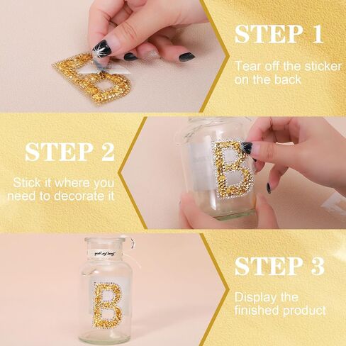 72 Pcs Rhinestone Letter Stickers - Crystal Alphabet A-Z & Number 0-9 Self-Adhesive Letter Patches Bling Glitter Stickers for Clothing Craft Decor (Red) in Saudi Arabia