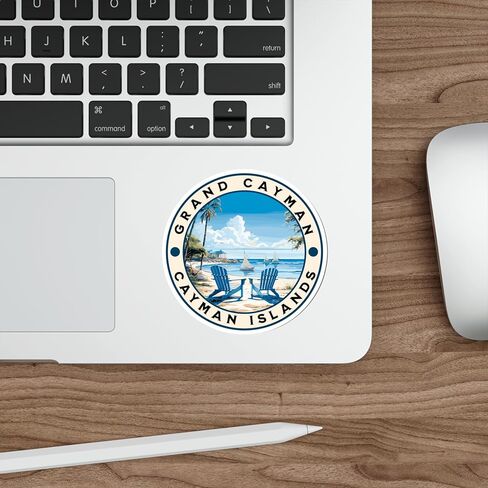 Grand Cayman Islands Sticker Travel Outdoors Decal Vinyl Small Waterproof for Water Bottle Mug Passport Scrapbook Notebook Laptop Tumbler Skateboard Computer Phone 4" in Saudi Arabia