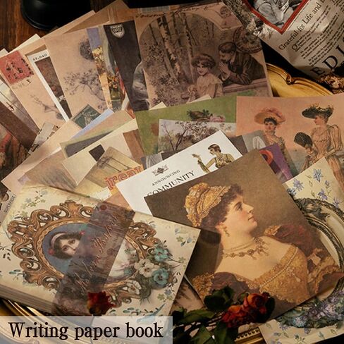 286pcs Scrapbook supplies paper Journaling aesthetic supplies Vintage ephemera Junk journal kit for Art sticker book Bullet Journals Planners Collage Decoupage Decor Gifts (Flower Collage) in Saudi Arabia