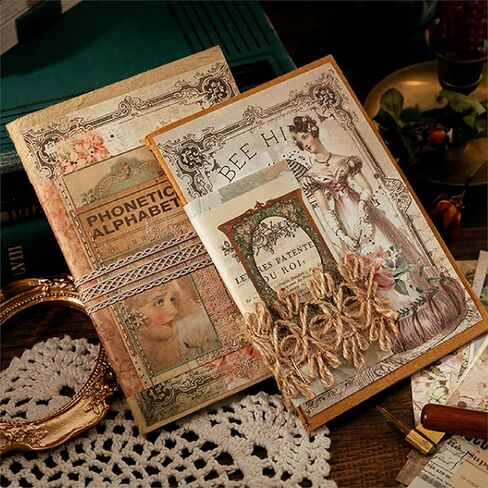286pcs Scrapbook supplies paper Journaling aesthetic supplies Vintage ephemera Junk journal kit for Art sticker book Bullet Journals Planners Collage Decoupage Decor Gifts (Flower Collage) in Saudi Arabia
