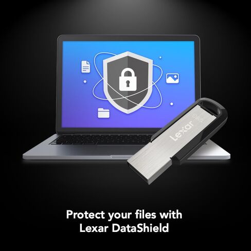 محرك أقراص فلاش Lexar JumpDrive M400 USB 3.2 Gen 1 لتوسيع التخزين والنسخ الاحتياطي، سرعة قراءة تصل إلى 150 ميجابايت/ثانية، أسود (LJDM400064G-BNBNU) in Kuwait