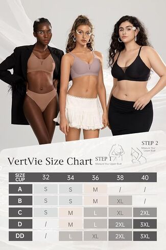 Vertvie Womens Seamless Wireless Bras No Underwire Comfortable Deep V Mesh Bralettes Push Up Bras Full Coverage Everyday Bra in Saudi Arabia