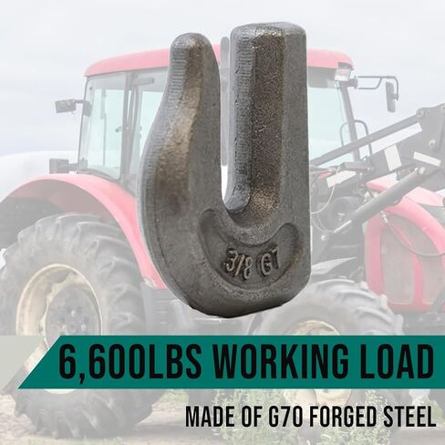 Boxer Weld On 3/8 Grab Chain Hook G70 Forged – 4 Pack - 6,600lbs Heavy Duty Hooks - Beveled Edges for Easy Welds in Saudi Arabia
