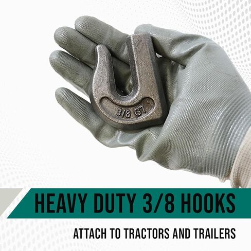Boxer Weld On 3/8 Grab Chain Hook G70 Forged – 4 Pack - 6,600lbs Heavy Duty Hooks - Beveled Edges for Easy Welds in Saudi Arabia