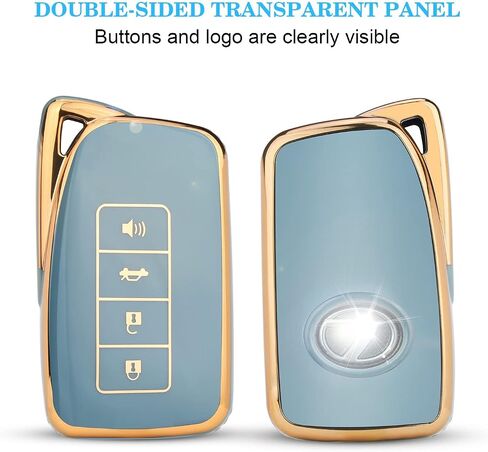 QBUC for Lexus TPU Key fob Cover, Soft TPU Car Key Case Protector with Keychain Compatible with Lexus 2014-Up RX is ES GS LS NX RS GX LX RC LC(Green) in Saudi Arabia