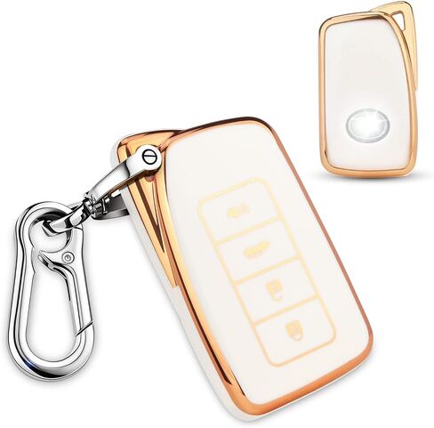 QBUC for Lexus TPU Key fob Cover, Soft TPU Car Key Case Protector with Keychain Compatible with Lexus 2014-Up RX is ES GS LS NX RS GX LX RC LC(Green) in Saudi Arabia