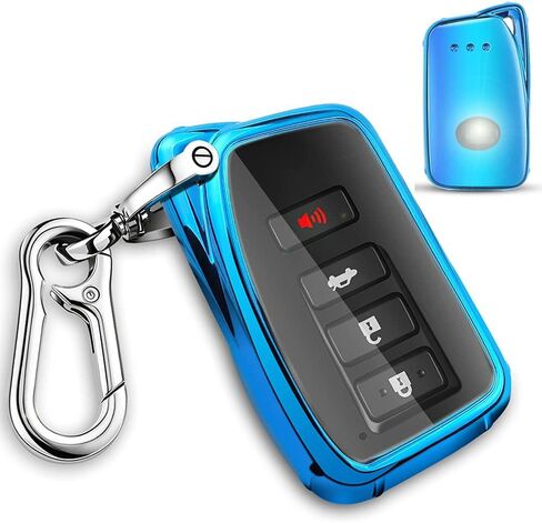 QBUC for Lexus TPU Key fob Cover, Soft TPU Car Key Case Protector with Keychain Compatible with Lexus 2014-Up RX is ES GS LS NX RS GX LX RC LC(Green) in Saudi Arabia