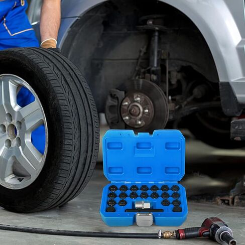 22pcs Wheel Locks Lug Nut Removal Set Compatible with Audi Series, Wheel Locks Removal Kit with Adapter, Automotive Wheel Locks Nuts Removal Key Socket Set in Kuwait