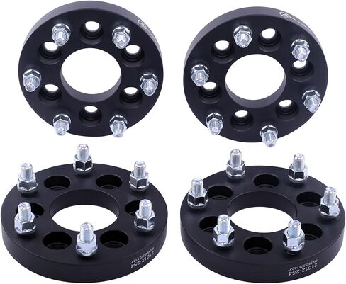 محولات عجلات VLAOSCHI سوداء 6x120 إلى 6x5.5 مقاس 1 بوصة 14x1.5 ترصيع متوافقة مع Chevy GMC-Cadillac 6 Lug لعام 2015-2023 كولورادو | ترافيرس 2018-2023 | 2019-2023 بليزر | 2015-2022 كانيون - عبوة من 4 قطع in Kuwait