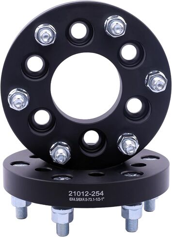 محولات عجلات VLAOSCHI سوداء 6x120 إلى 6x5.5 مقاس 1 بوصة 14x1.5 ترصيع متوافقة مع Chevy GMC-Cadillac 6 Lug لعام 2015-2023 كولورادو | ترافيرس 2018-2023 | 2019-2023 بليزر | 2015-2022 كانيون - عبوة من 4 قطع in Kuwait