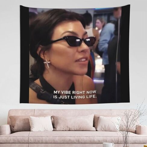 APOJDSN Kourtneys Kardashians نسيج مضحك ميمي نسيج بلدي فيبي الآن هو مجرد الحياة الحية نسيج غرفة الكلية نزل النوم غرفة نوم ديكور الحفلات 60x51in in Saudi Arabia